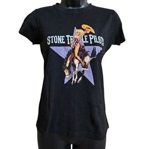 Stone Temple Pilots Cowgirl Riding Bronco Graphic Tee